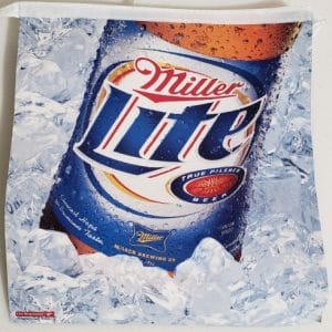 Lite Miller Genuine Draft Beer Football Flag Banner