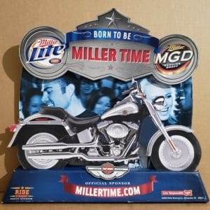 Miller Time Beer Harley Davidson Sign