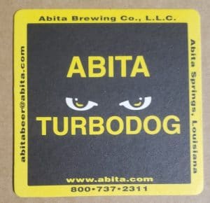 Abita Turbodog Beer Coaster abita turbodog beer coaster Abita Turbodog Beer Coaster abitaturbodogcoaster 300x290
