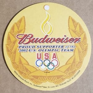 Budweiser Bud Light Beer Olympic Coaster