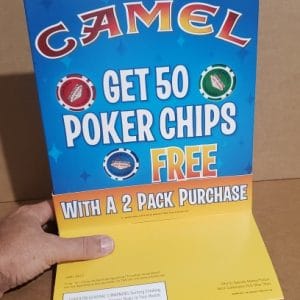 Camel Cigarettes Poker Chips Display