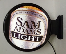 Details about   New Samuel Sam Adams Light Double Sided Metal Pub Sign 