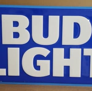 Bud Light Beer Tin Sign