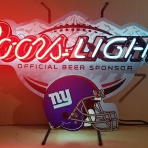 Coors Light Beer NFL Giants Neon Sign
