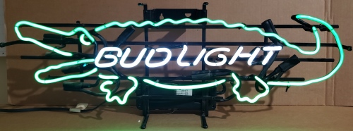 Bud Light Beer Gator Neon Sign