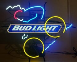 Bud Light Beer Bicycle Neon Sign  My Beer Sign Collection &#8211; Not for sale but can be bought&#8230; budlightmountainbiker1996 e1659870697416