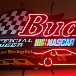 Budweiser Beer NASCAR Neon Sign