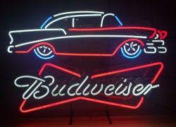 Budweiser Beer 1957 Chevy Neon Sign  My Beer Sign Collection &#8211; Not for sale but can be bought&#8230; budweiser1957chevy2007 e1658878116588