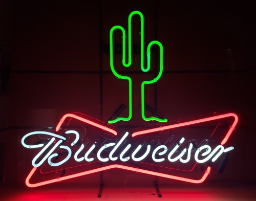 Budweiser Beer Cactus Neon Sign