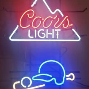 Coors Light Beer Baseball Neon Sign