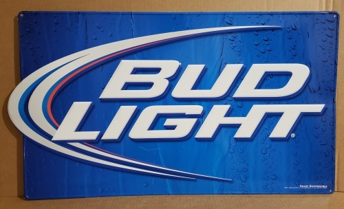Bud Light Beer Iconic Tin Sign