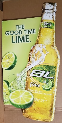 Bud Light Lime Beer Tin Sign