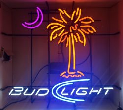 Bud Light Beer Palmetto Neon Sign  My Beer Sign Collection &#8211; Not for sale but can be bought&#8230; budlightpalmetto2012 e1661165127214