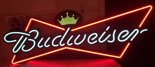 Budweiser Beer Bowtie LED Sign