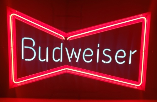 Budweiser Beer Bowtie Neon Sign