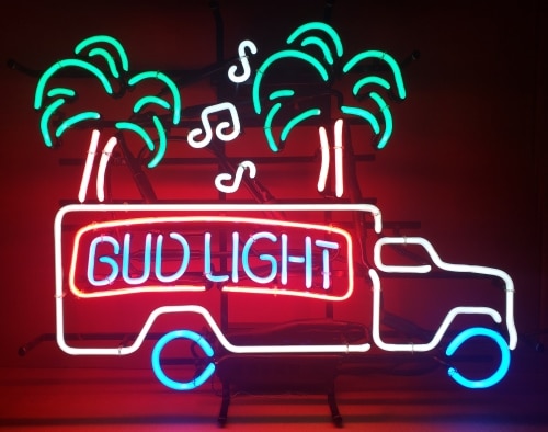 Bud Light Beer Music Truck Neon Sign