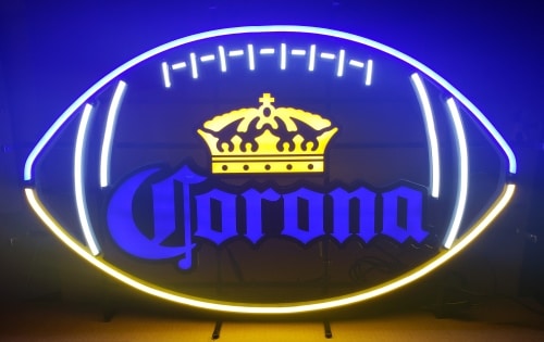 Corona Beer Football LED Sign