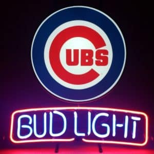 Bud Light Beer MLB Cubs Neon Sign