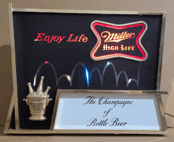 Miller High Life Beer Bouncing Ball Motion Light beer sign collection My Beer Sign Collection 2 &#8211; Not for sale but can be bought&#8230; millerhighlifebouncingballlight2